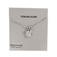 thumbnail image 4 of Brilliance Fine Jewelry Sterling Silver Floating CZ, Guadalupe and Cross Charms Necklace, Box Chain 16"+2", 4 of 6