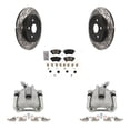 thumbnail image 1 of Transit Auto Rear Disc Brake Coated Caliper Drilled Slotted Rotors and Ceramic Pads Kit for Car 2019 Toyota Corolla XSE SE with 1.8L with Electric Parking KCD-101688N, 1 of 2