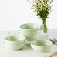 thumbnail image 4 of Stone + Lain Delilah Porcelain Collection Dish Set, 6 Bowls (6-inch) Service for 6, Lime Green, 4 of 6