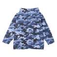 thumbnail image 6 of PiGOGI Kids Camo Print Hooded Jacket Warm Fleece Zipper Coat with Pockets for Toddler Boys Girls 4-12 Years Winter Clothes Blue 4 Years, 6 of 8