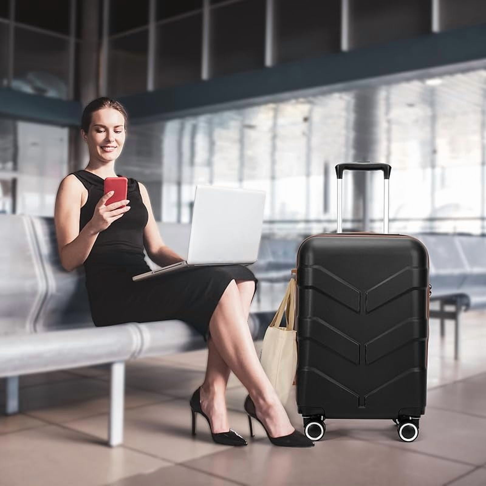 Hardside Carry On Luggage 22x14x9 Airline Approved with Spinner Wheels, Lightweight 20-inch Carry-On Suitcase for Men & Women