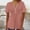 Khaki, variant on ALLLIST Blue Tops for Women Trendy Short Sleeve V-Neck Solid T-Shirts Button Pleated Casual Spring Blouse