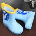 thumbnail image 5 of Gelikeya Kids Rain Boots Soft and Breathable Easy-On Lightweight Rain Shoes Outerwear (Blue, Size 5-6 Years), 5 of 5