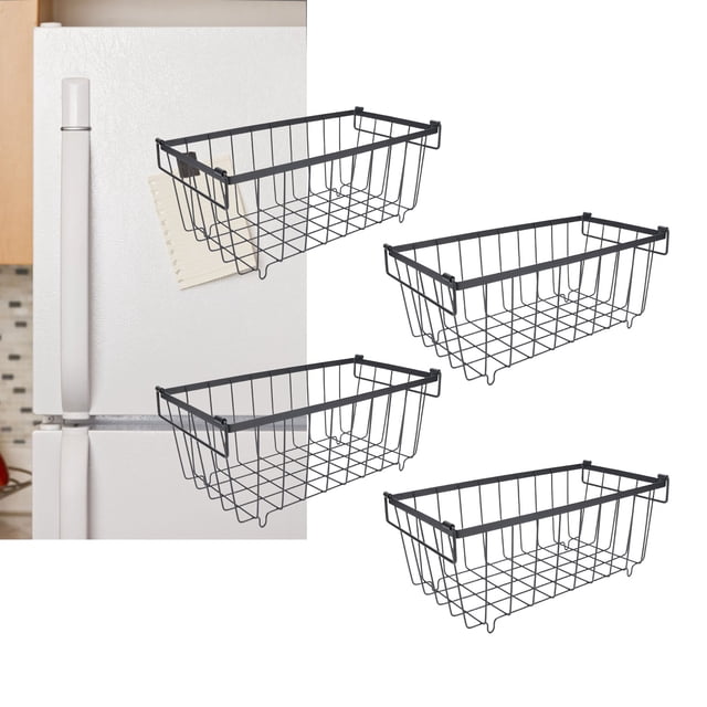 Freezer Wire Organizer, 4PCS Space Saving Chest Freezer Basket Easy Maintenance for Refrigerated Cabinet