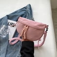 thumbnail image 3 of Bolso Pecho para Mujer Bolso Cintura Sólido Informal Lona para Correr Bolso para Senderismo (rosa), 3 of 9
