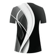 thumbnail image 5 of Black Women's Short Sleeve T-shirt, Women'S Summer New Chest Button Pleated Casual Short Sleeved T Shirt Women'S Top,Women's Short sleeve T-shirt 4XL, 5 of 5