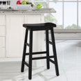 thumbnail image 3 of Tulsa 29" Solid Wood Saddle Stool 2-Pack in Black Finish, 3 of 8