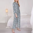 thumbnail image 5 of Wukai Sleep Rabbit Print Women's Pajama Set - Soft Long Sleeve Sleepwear for Comfort and Style-, 5 of 9