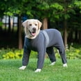 thumbnail image 7 of Big Breed Dog Clothes Boy Girl Onesie Dog Winter Clothes Warm Pet Dog Jumpsuit Adjustable Chest Reflective Fleece Coats for Dogs (Blue,26), 7 of 7