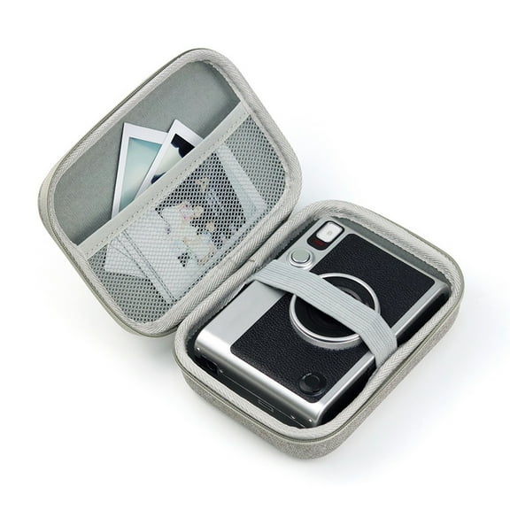 Raindrops  Instant Camera Storage Case Carrying Bag Protective Child Grey