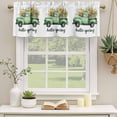 thumbnail image 3 of Hello Spring Valances for Windows, Decorative Rod Pocket Window Valance Curtains, Easter Flowers Green Car Vintage Floral Short Curtain Drapes for Kitchen/Living Room, 2 Panels, 54" W x 18" L, 3 of 8