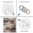 thumbnail image 5 of Retro Minimalist Art Bathroom Shower Curtains with 12 Hooks Waterproof Shower Curtain for Stalls and Bathtubs Abstract Bohemia Aesthetics Brown Beige Decorative Bathroom Privacy Curtain 36x78 Inches, 5 of 9