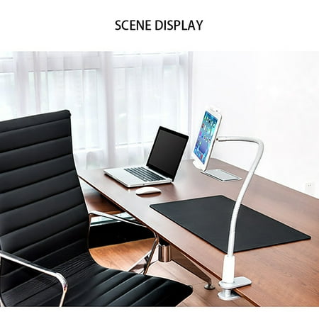 Portable Plastic & Steel Desktop Stand SmartPhone Tablet Clamp Holder Stand