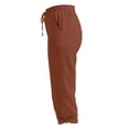 thumbnail image 6 of Womens Linen Cropped Pants Slim Leg Drawstring Elastic Waist Capri with Pockets Summer Casual Beach Pants,Sizes S-3XL, 6 of 7