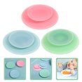 thumbnail image 3 of 3 piezas de vajilla de silicona con ventosas de silicona, platos y cuencos para bebés y niños pequeños, platos con ventosas de doble cara para comer., 3 of 6