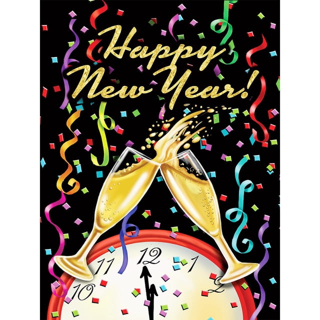 Cuadros Decorativos Dibujo de diamante de imitación de feliz año nuevo de forma redonda de taladro completo DIY 5D para el hogar Ehuebsd Nuevos Originales