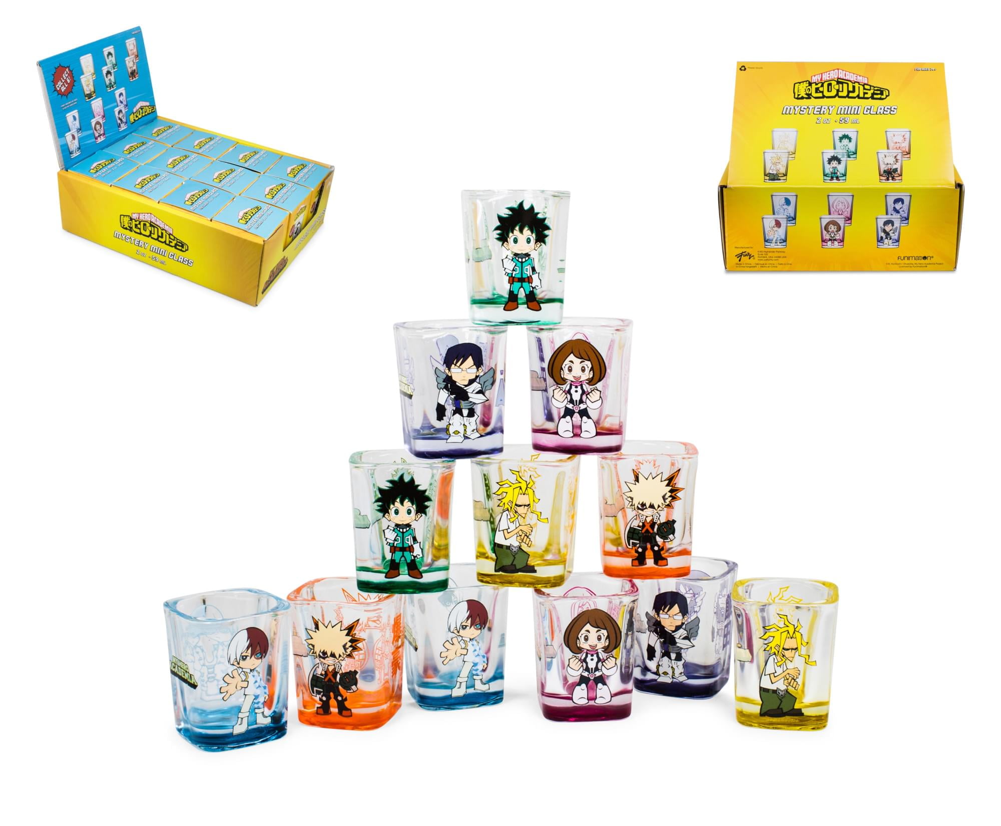 My Hero Academia 2-Ounce Square Shot Glass Blind Pack | One Random