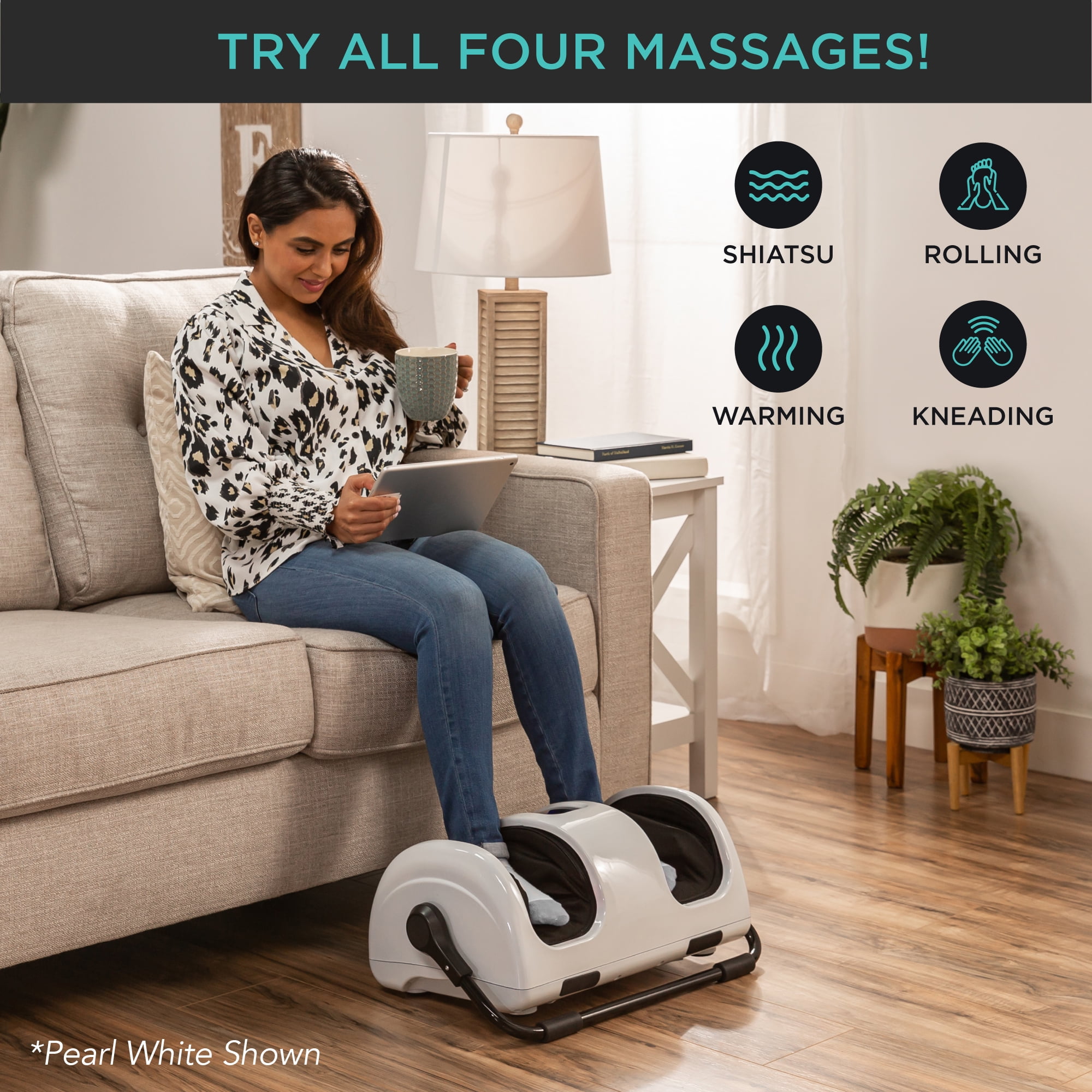 Best Choice Products Foot Massager Machine, Therapeutic Reflexology Massager w/ High-Intensity Rollers - Rose Gold