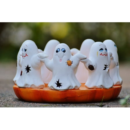 Canvas Print Cute Halloween Group Ghosts Ghost Stretched Canvas 10 x 14