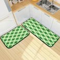 thumbnail image 7 of Dreamtimes Lucky Clover Kitchen Rugs Door Mat 2PCS,Carpet Front Entrance Non-Slip Relieve Fatigue Washable Floor Mat for St. Patrick's Day Kitchen Bedroom Porch, 7 of 7