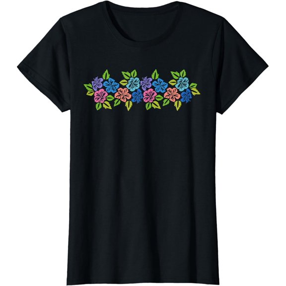 Tropical Hibiscus Flower T-Shirt Hawaii Floral T Shirt