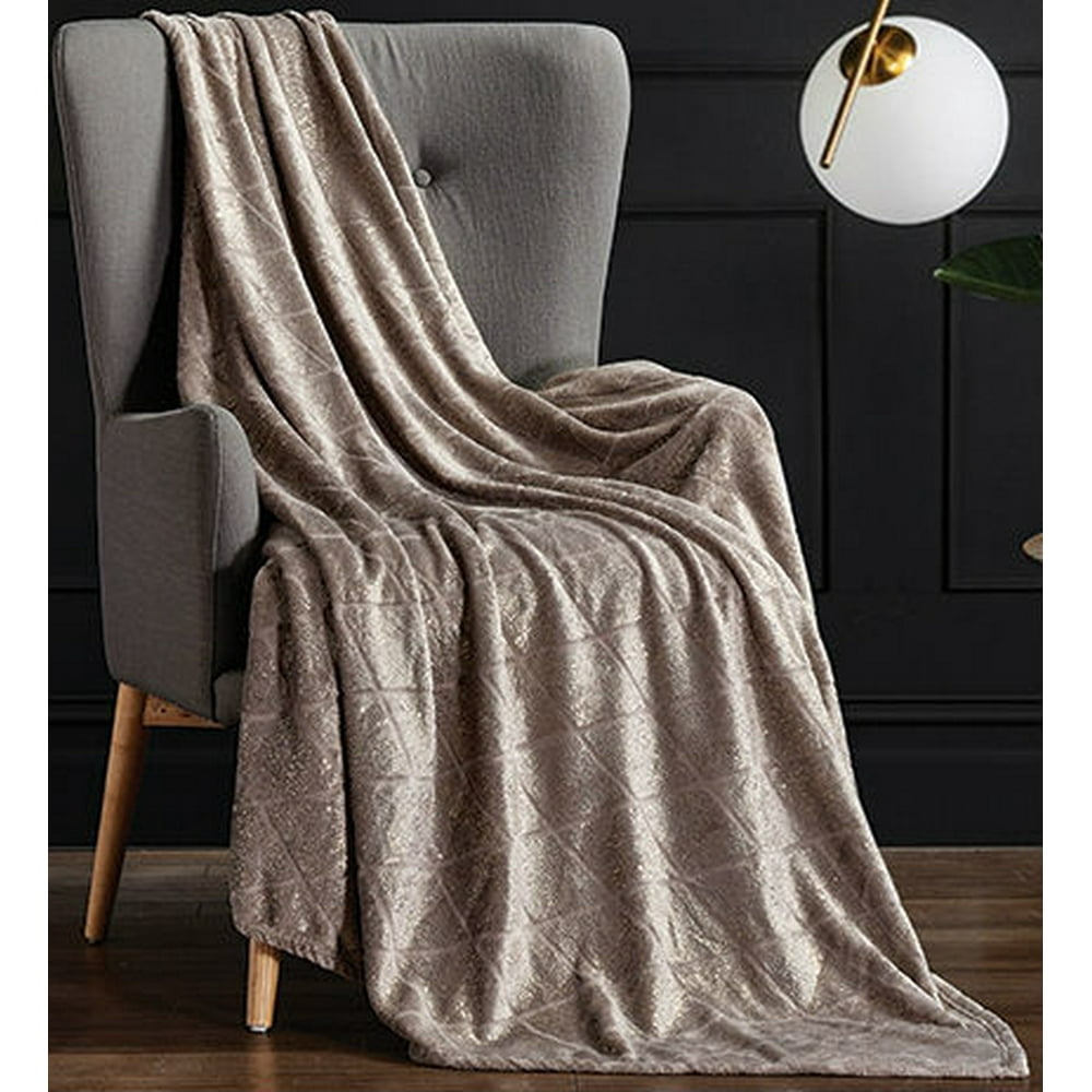 Marin Silver Soft Plush Heavy Throw Blanket 50" x 60"