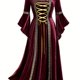 thumbnail image 1 of Vestido De Cosplay De Princesa Cruzado De Longitud De Piso, Disfraz De Halloween Gótico, Ropa De Mujer, 1 of 4