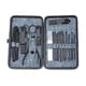 thumbnail image 3 of Full set denim black 18-piece nail clippers pedicure special tool kit in stainless steel, 3 of 5