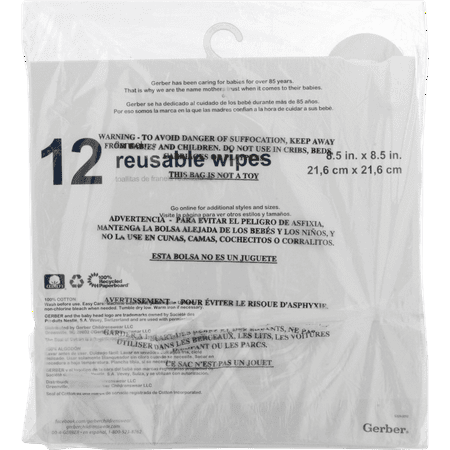 Gerber Flannel Reusable Wipes - 12 CT12.0 CT