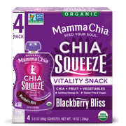 Mamma Chia Blackberry Bliss Organic Chia Squeeze Pouch, 4 count