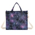 thumbnail image 7 of FORMRS Womens Corduroy Tote Bag Crossbody Shoulder Purse Handbag with Detachable Strap, Purple Sky Pattern, 7 of 7