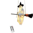 thumbnail image 2 of Light-Up Flying Ghost, Large Hanging Flying Halloween Decor, Floating Witch Ornament Outdoor Indoor Decoration Prop, Halloween Yard Decor for Porch Tree Doorway Party, A, 2 of 6