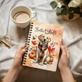 thumbnail image 3 of Hello Fall Labrador Retriever Scarf Welcome Autumn with Leaves Pumpkins Spiral Bound Journal Lab Dog Lover Gifts 5x7in Spiral Notebook - 00011, 3 of 5