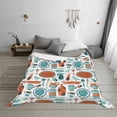 thumbnail image 6 of KLL Cute Tableware Print Fleece Throw Blanket, Horizontal Fleece Bedding Cute Soft Blankets Comfy Fleece Flannel Plush Home Decor for Couch & Bed -50"x40", 6 of 9