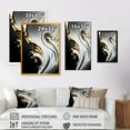 thumbnail image 4 of Designart Abstract Geode Marble Waves White I Canvas Wall Art, 4 of 5