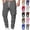 Army Green, variant on Solid Color Thick Sweatpants with Elastic Waistband Drawstring Closure Comfortable Pocketed Casual Pants Outdoor Workwear for Men Ideal for Jogging Hiking Relaxing Gray S