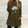 thumbnail image 5 of WXLWZYWL Womens Fuzzy Fleece Pullover Sweatshirt Long Sleeve Crew Neck Loose Fit Tunic Tops with Pockets Fall Winter Warm Tops, 5 of 6