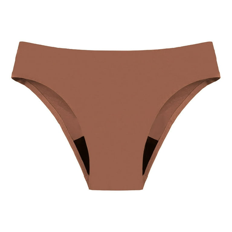 Qcmgmg Bikini Panties for Women Low Rise Solid Bikini Bottom Leak