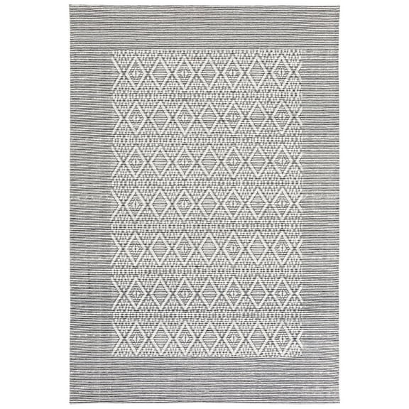 SAFAVIEH Vermont Wendy Trellis Area Rug, Ivory/Black, 3' x 5'