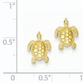 thumbnail image 3 of 14k Yellow Gold Sea Turtle Post Earrings, 3 of 7