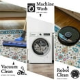 thumbnail image 5 of 2x3 Entryway Rug, Soft Washable Rugs, Non Slip Area Rug, Stain Resistant Low Pile Rugs for Bedroom, Vintage Rug for Door Mat, Indigo, 5 of 6