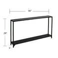 thumbnail image 3 of Southern Enterprises Barzo Modern Metal and Glass 56" Console Table, Black, 3 of 13