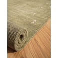 thumbnail image 4 of Rugsotic Carpets Hand Knotted Wool Area Rug 2'6''x10' Green Contemporary Runner Indoor Rug for Living Room, Bedroom Antimicrobial L00535, 4 of 5