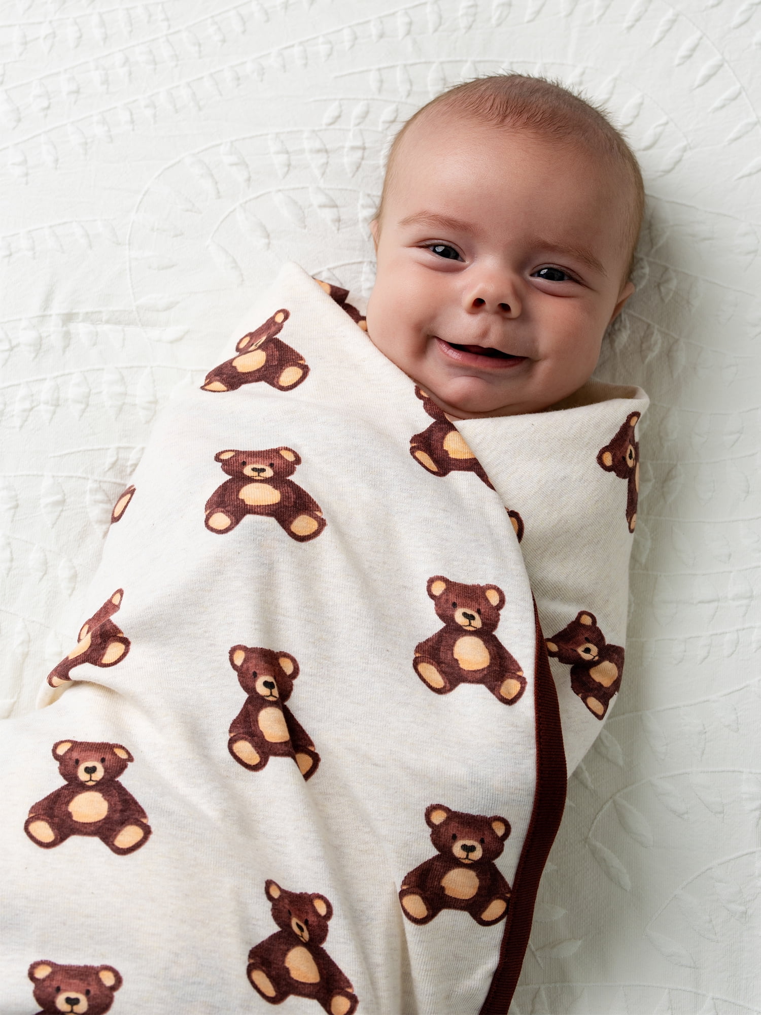 Monica + Andy Organic Cotton Baby Blanket, Soft Newborn Receiving & Coming Home Blanket, 32 x 32 Inch