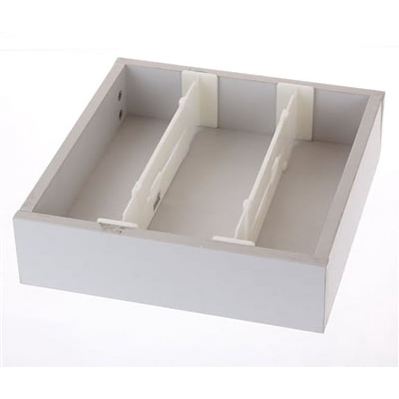 YBM Home Adjustable Spring-Loaded Drawer Dividers, White, 2 Pack