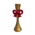 thumbnail image 3 of Candelabro decorativo de metal premium para velas cónicas de pilar rojo, 3 of 9