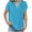 Blue, variant on Womens Tee Casual Fashion Solid Color Short Sleeved Beach Vacation Essentials,Beige,S