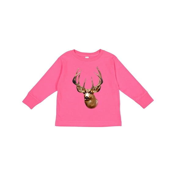 Inktastic Deer Head Hunter Boys or Girls Long Sleeve Toddler T-Shirt