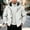White, variant on Sevevn Men 3 In 1 Rain Jacket Detachable Hood Regular Fit Waterproof Shell Fleece Liner Fabric Zip Snap Placket Chest Zip Pocket Arm Patch Cuffs For Hiking Wear