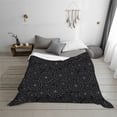 thumbnail image 7 of Vsdgher Spider Web Black Pattern Fleece Throw Blanket, Horizontal Fleece Bedding Home Decor for Couch & Bed All Season Use -50"x40", 7 of 7